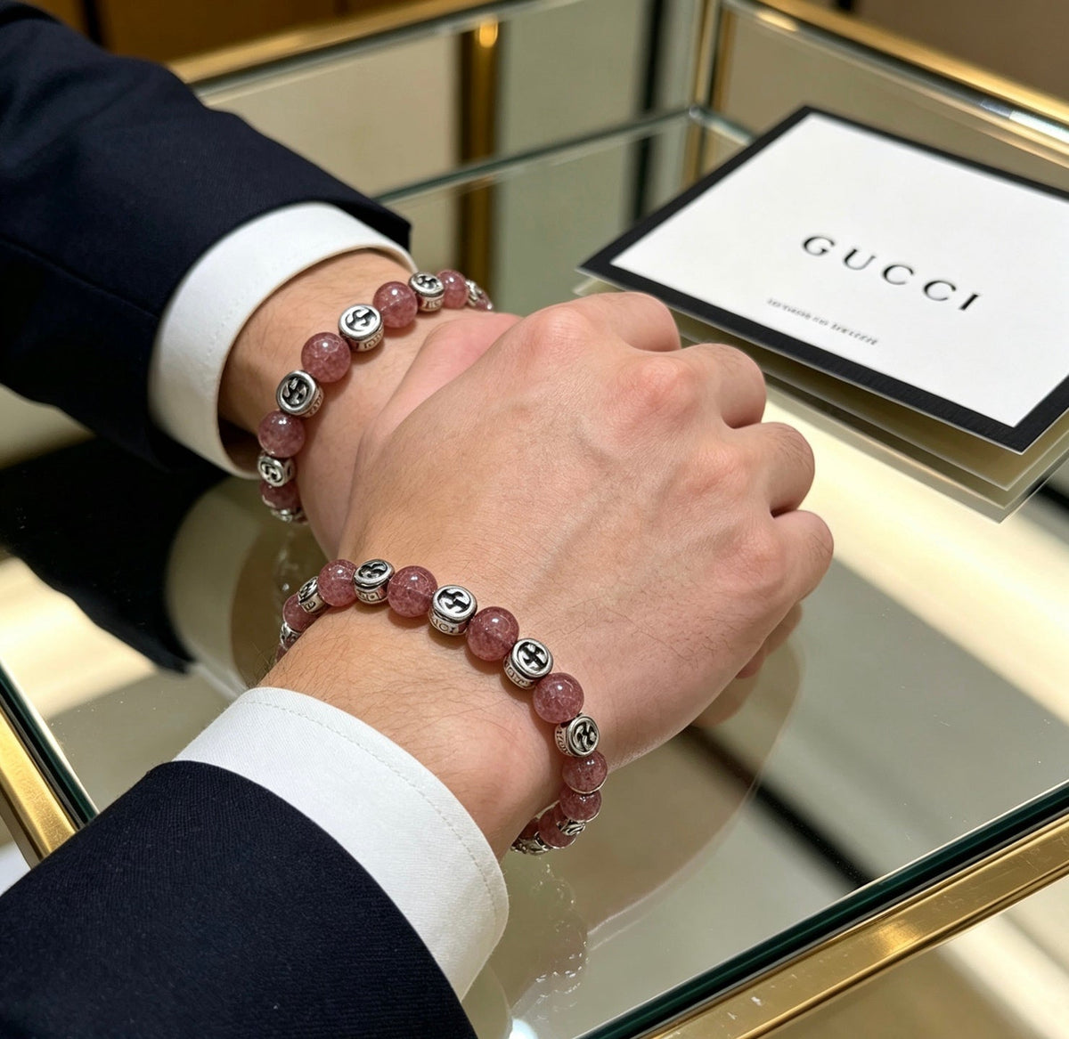 Martin Graham bracelet in polished metal-tone – detail view