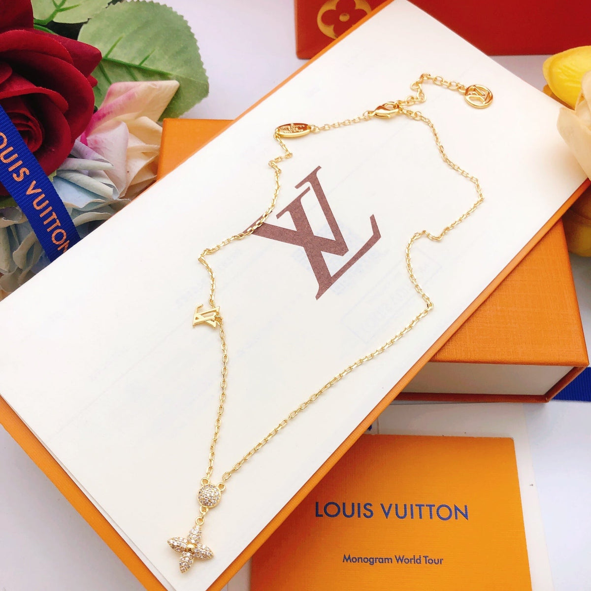 Martin Graham pendant necklace in polished metal-tone – styled product view