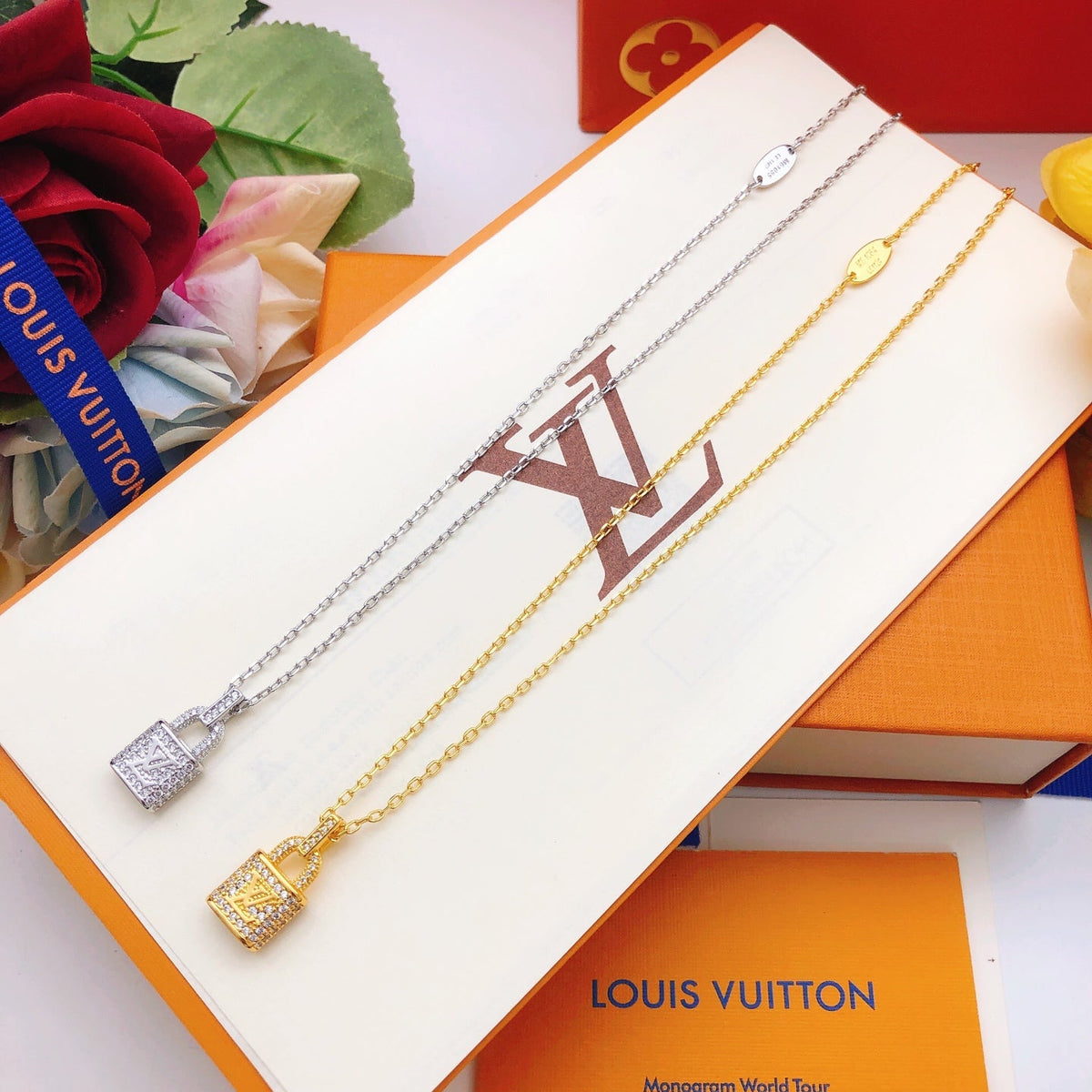 Martin Graham pendant necklace in polished metal-tone – close-up detail