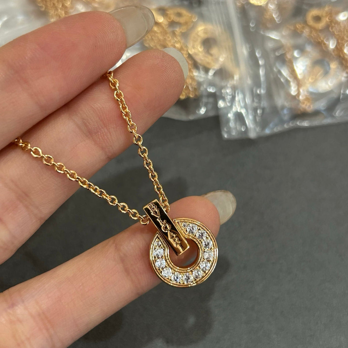Martin Graham pendant necklace in polished metal-tone – main product view