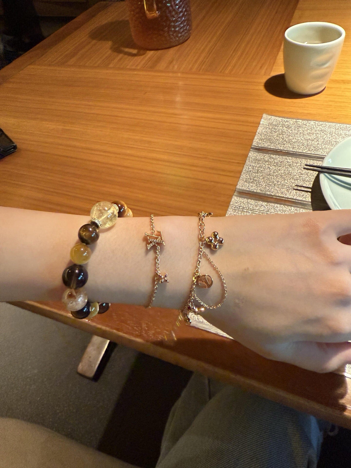 Martin Graham bracelet in polished metal-tone – side detail
