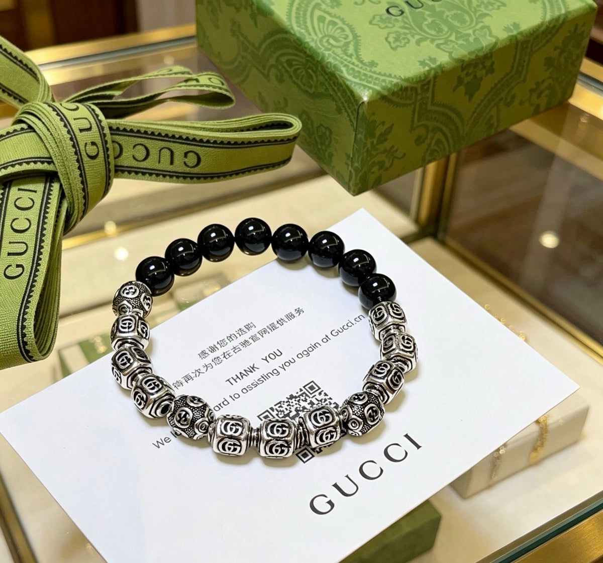 Martin Graham bracelet in polished metal-tone – detail view