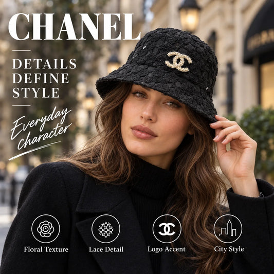 Chanel Open Knit Embroidered Bucket Hat - image 1