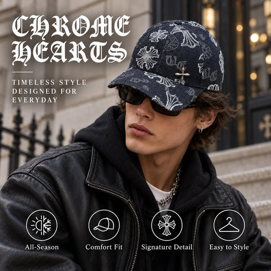 Chrome Hearts Denim Baseball Cap - image 1