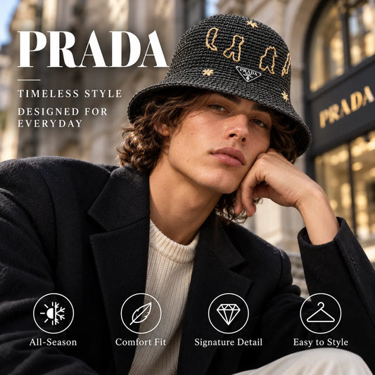 Prada Woven Bucket Hat - image 1