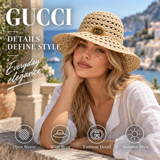 Gucci Woven Open Knit Bucket Hat - image 1