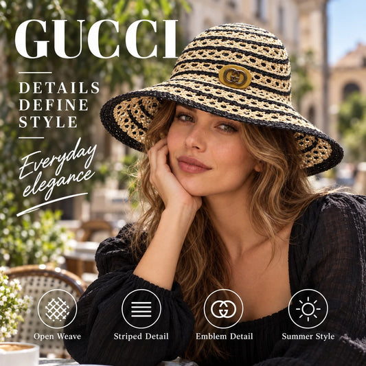 Gucci Woven Open Knit Bucket Hat - image 1