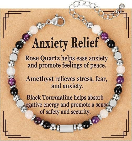Evil Eye Fivefold Protection Bracelet | 5 Natural Crystals | Adjustable Wax Rope