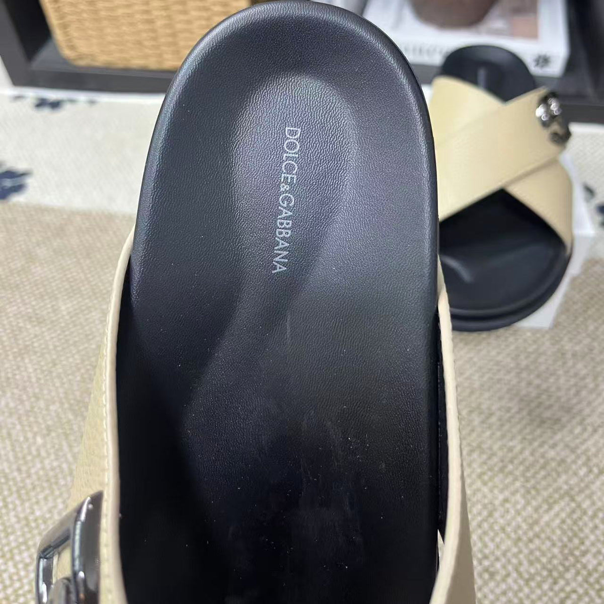 D*G  Premium Leather Casual Slippers - Designer Men's Slides in 5 Colors