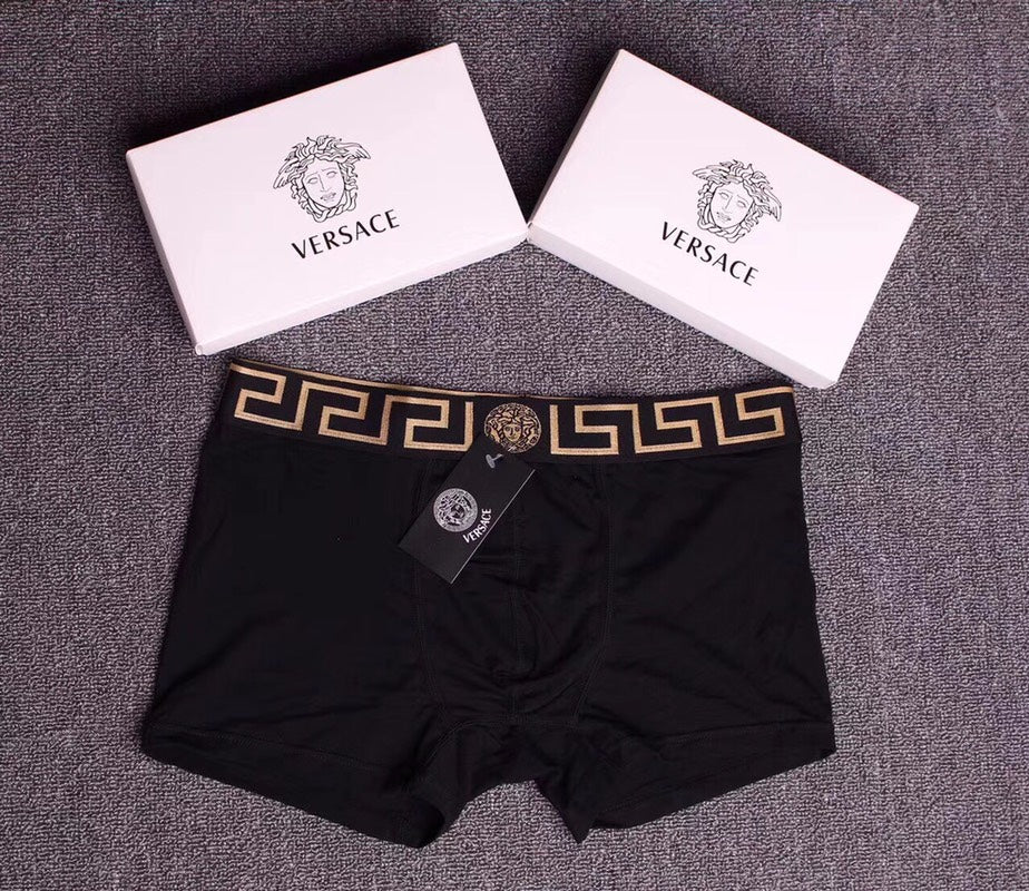 Versace Greek-Key Waistband Men's Trunk Underwear - 3-Piece Box