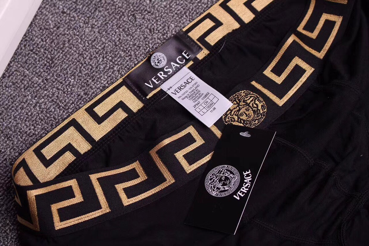 Versace Greek-Key Waistband Men's Trunk Underwear - 3-Piece Box