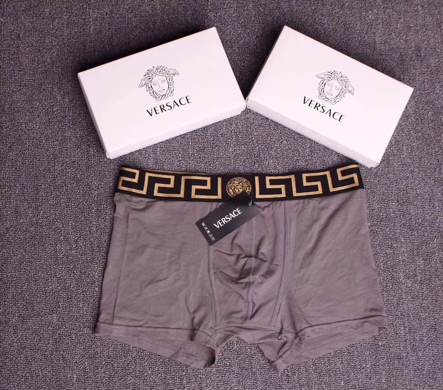 Versace Greek-Key Waistband Men's Trunk Underwear - 3-Piece Box