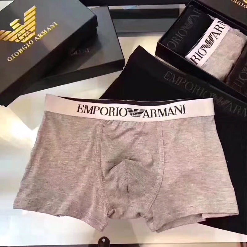 Armani Broad Logo Waistbands Men's Boxer Briefs - 4-Piece Box