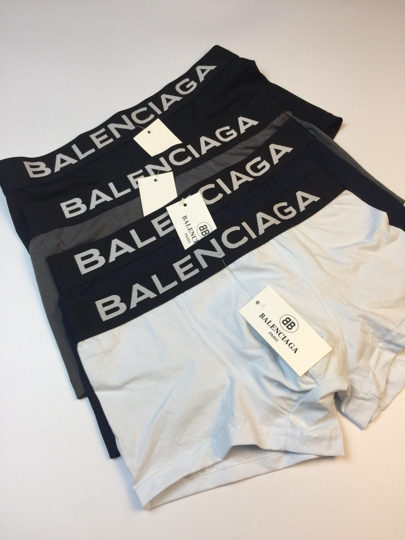 Balenciaga Contrast Logo Waistbands Men's Boxer Briefs - 3-Piece Box