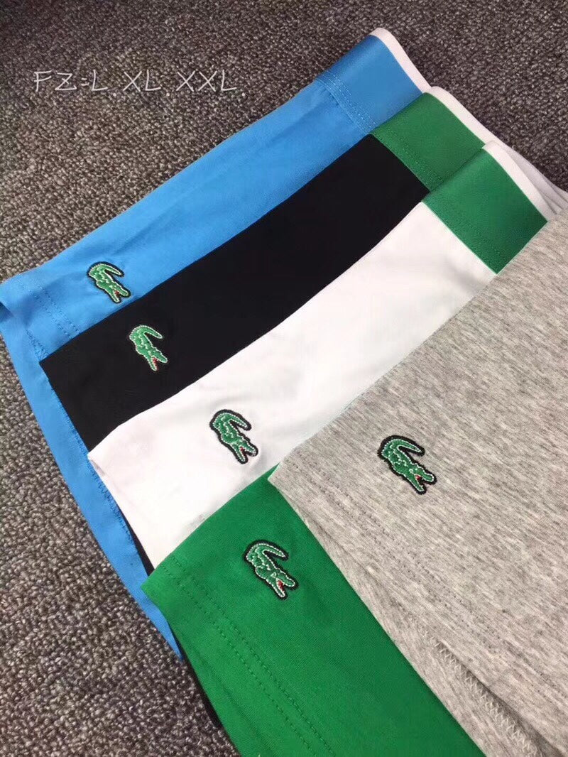 Lacoste Cotton Striped Logo Waistbands Men's Boxer Briefs
