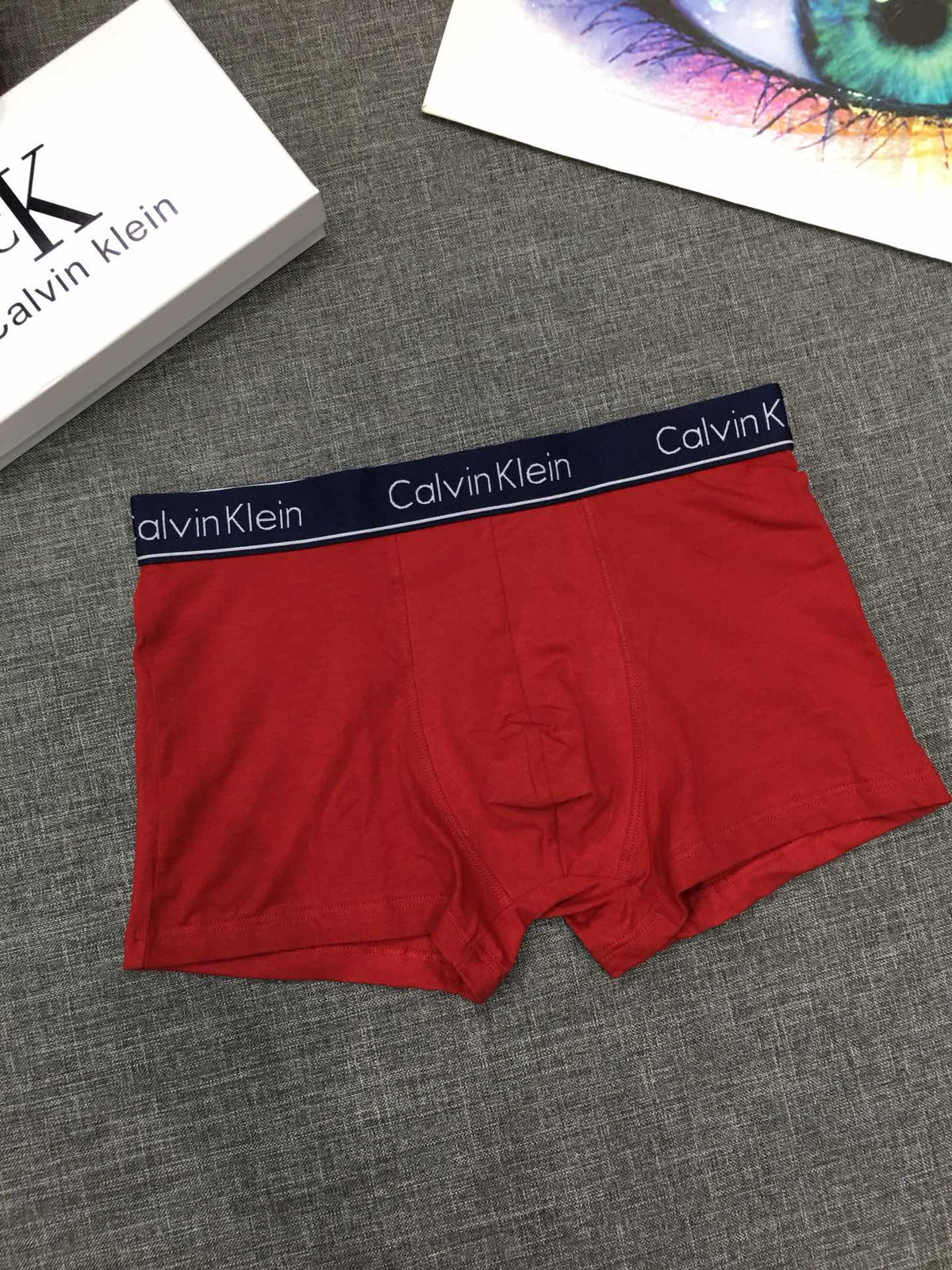 Calvin Klein Cotton-spandex blend Slim Contrast Waistbands Men's Boxer Briefs - 3-Piece Box