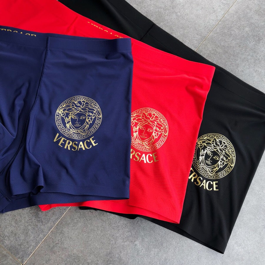 Versace Gold Medusa Silky-Knit Boxer Briefs