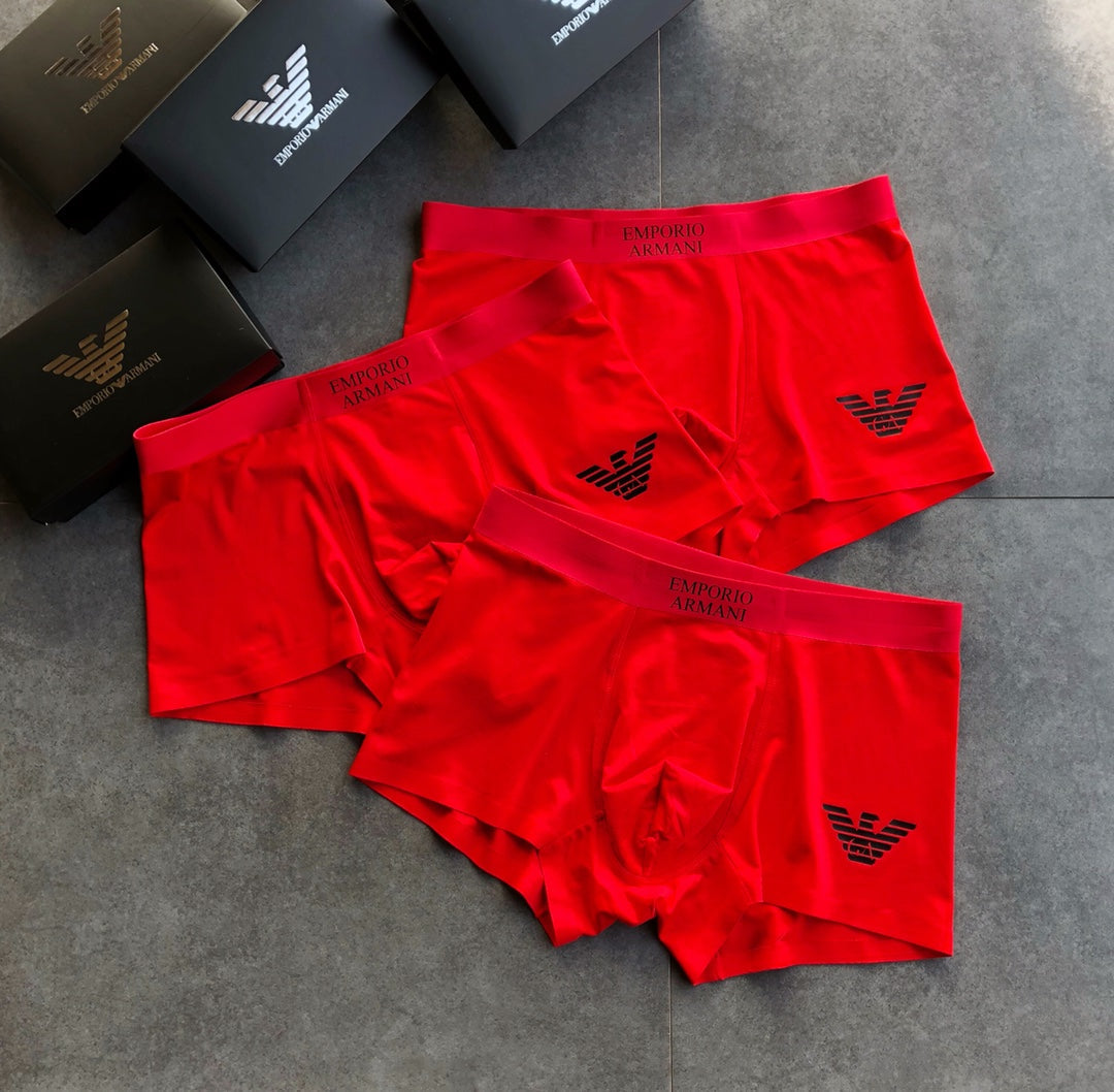 Armani Black Eagle Details Men's Boxer Briefs - 3-Piece Box
