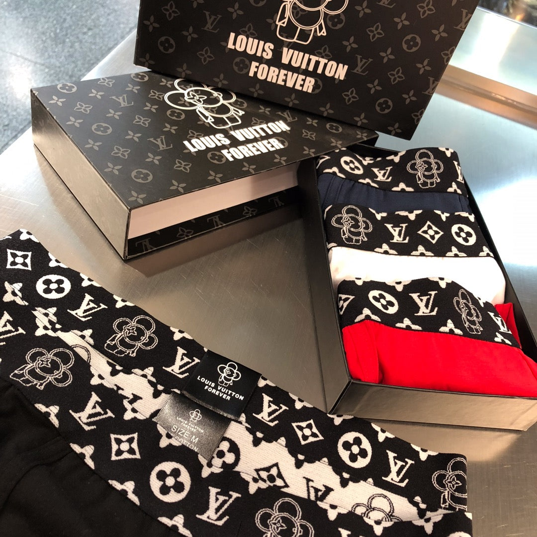 Louis Vuitton Cotton Men's Boxer Briefs - 3-Piece Box