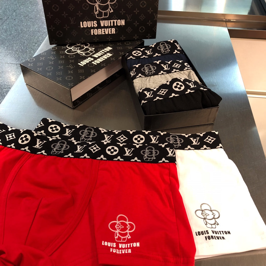Louis Vuitton Cotton Men's Boxer Briefs - 3-Piece Box