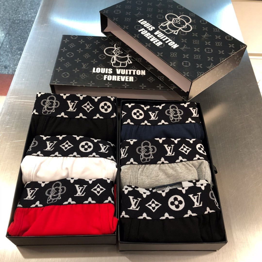 Louis Vuitton Cotton Men's Boxer Briefs - 3-Piece Box