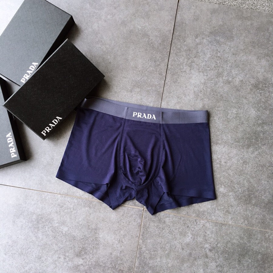 Prada Clean Wordmark Waistbands Men's Boxer Briefs - 3-Piece Box