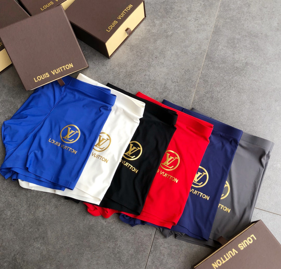 Louis Vuitton Visible All-Over Pattern And Logo Details Men's Boxer Briefs - 3-Piece Box