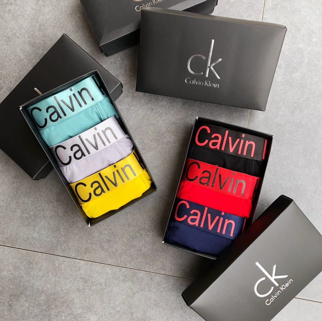 Calvin Klein Cotton Men's Boxer Briefs - 3-Piece Box