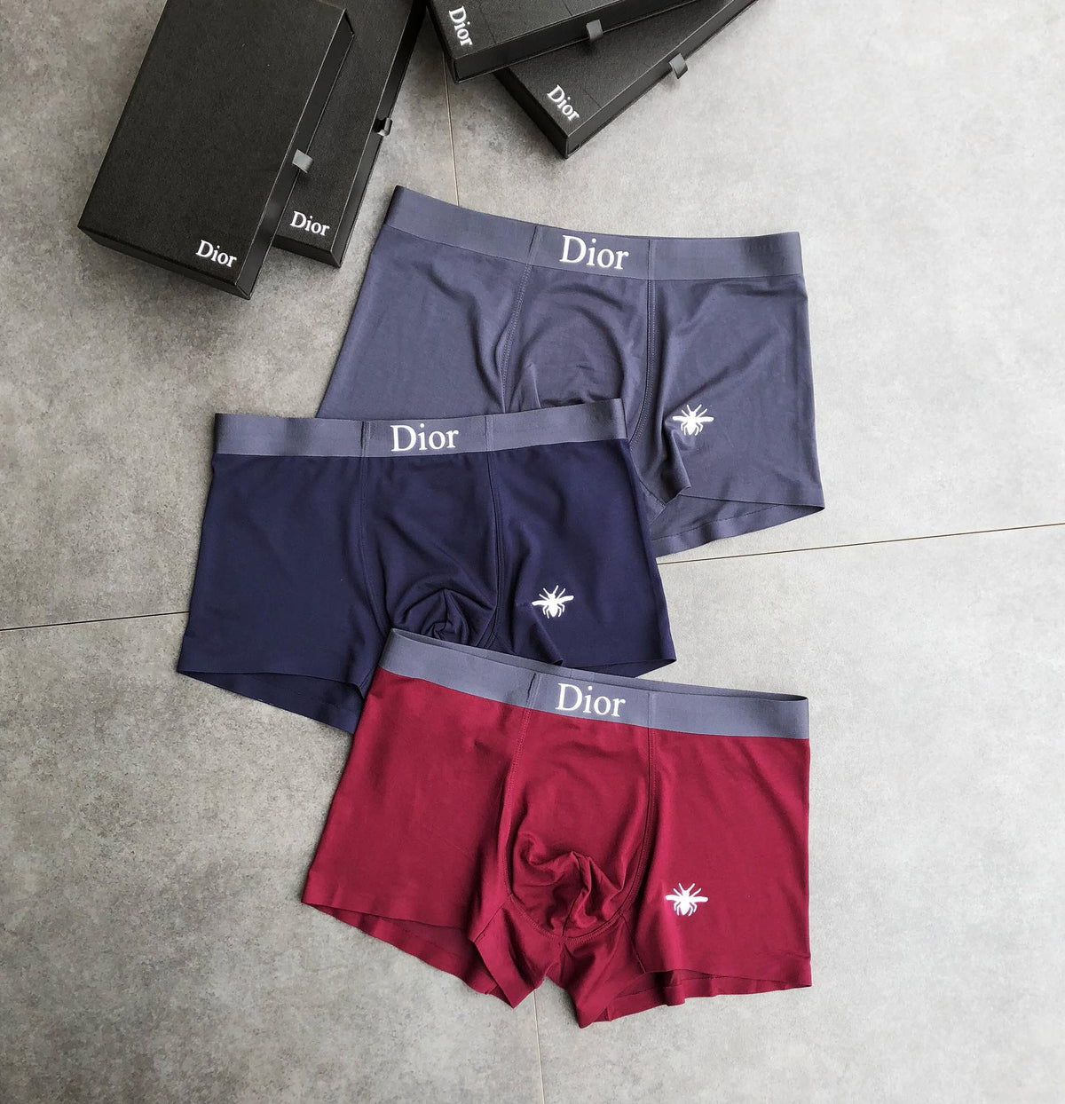 Dior Small Bee Details Men's Boxer Briefs - 3-Piece Box