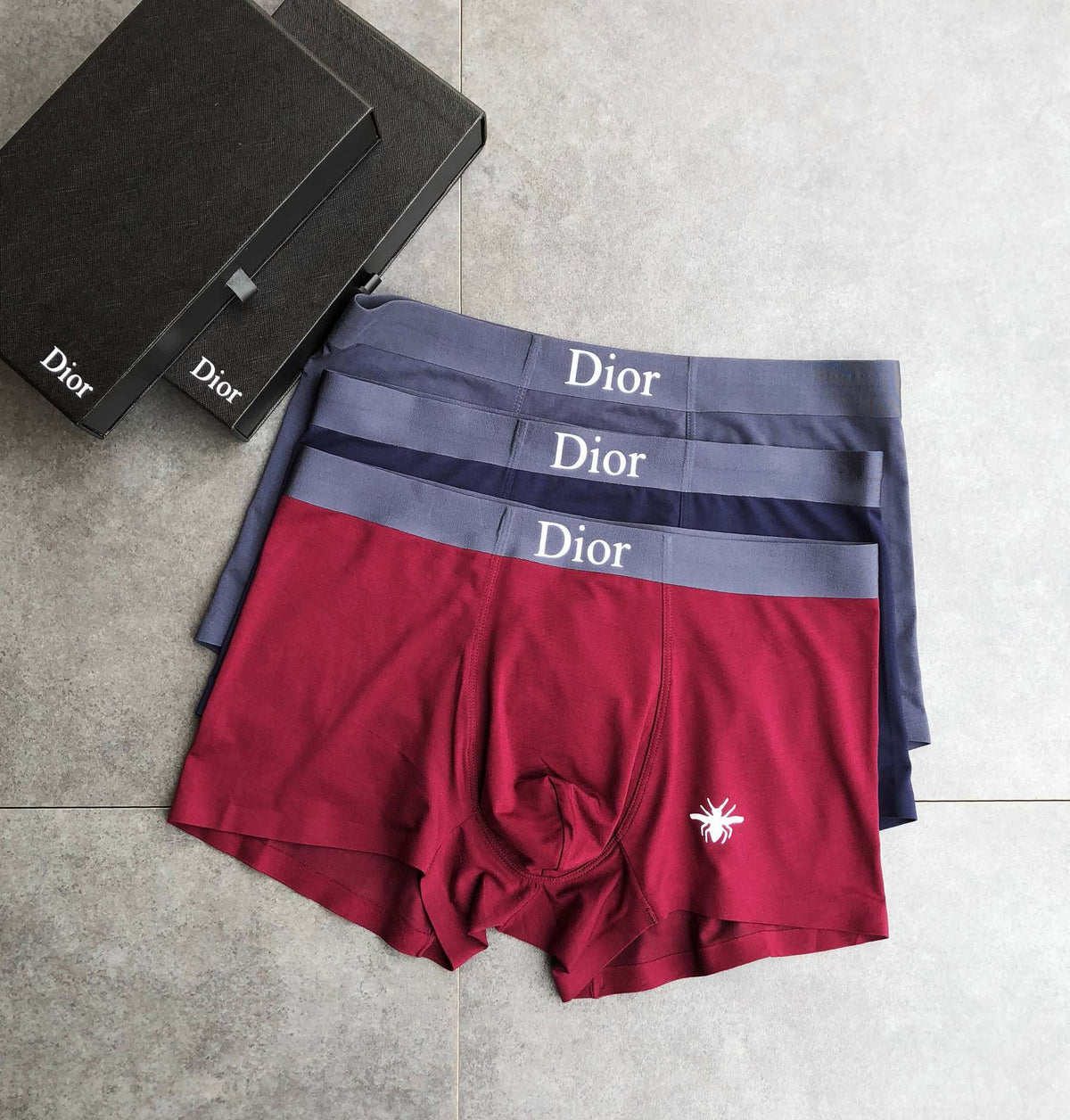 Dior Small Bee Details Men's Boxer Briefs - 3-Piece Box