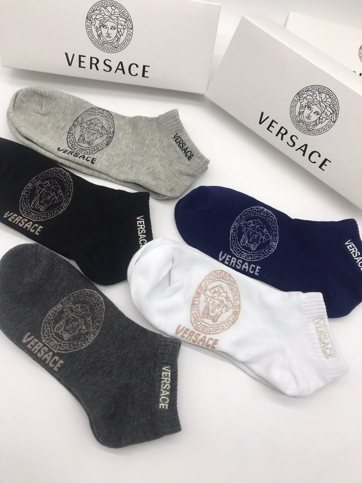 Versace Cotton Socks - 5-Pair Pack