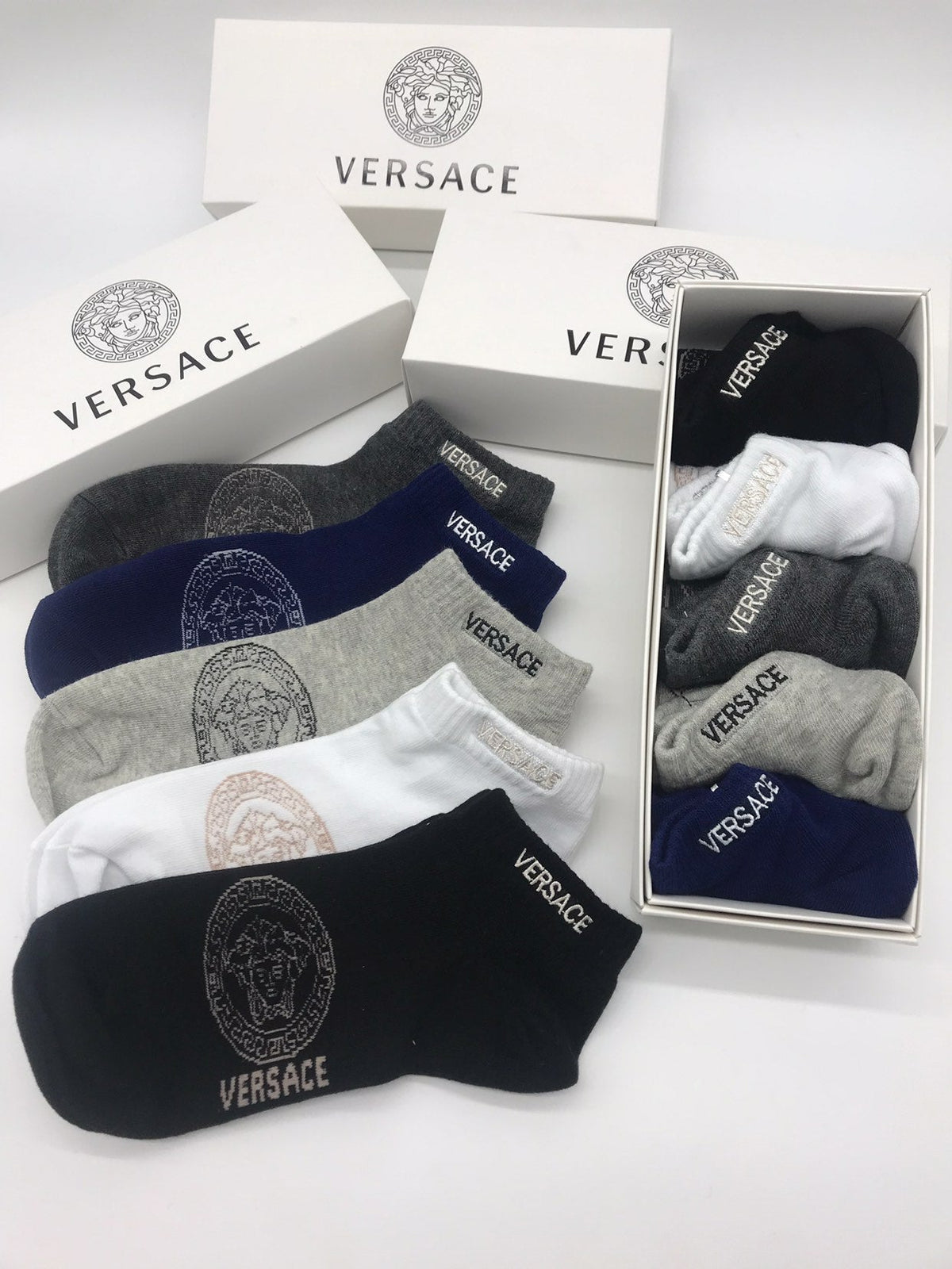 Versace Cotton Socks - 5-Pair Pack