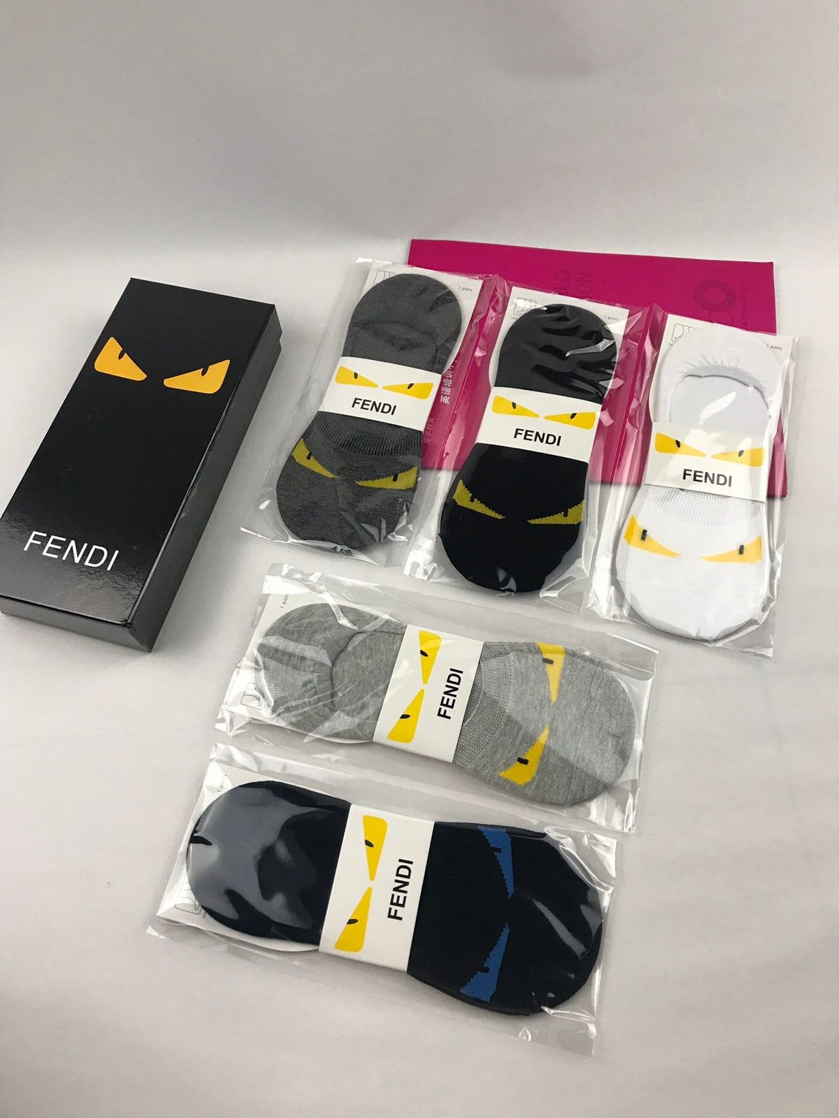 Fendi Cotton Short Socks - 5-Pair Pack