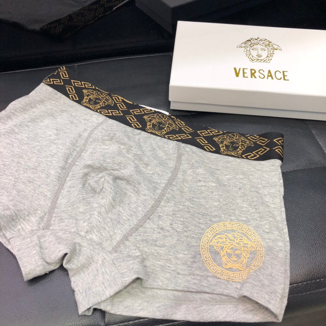 Versace Cotton Pastel Colour Tonal Waistbands Men's Boxer Briefs - 3-Piece Box