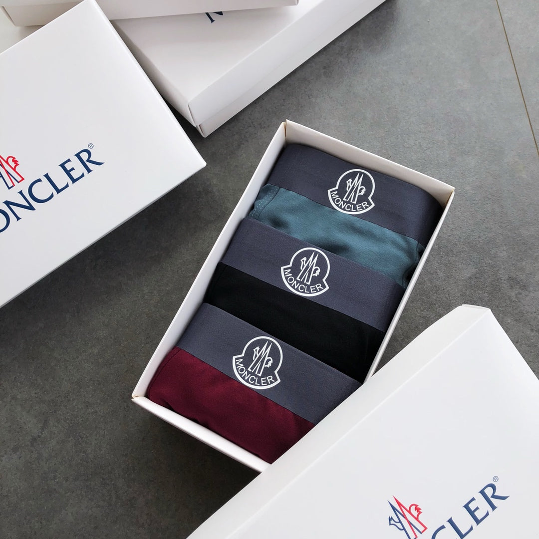 Moncler Small Round Emblems Men's Boxer Briefs - 3-Piece Box