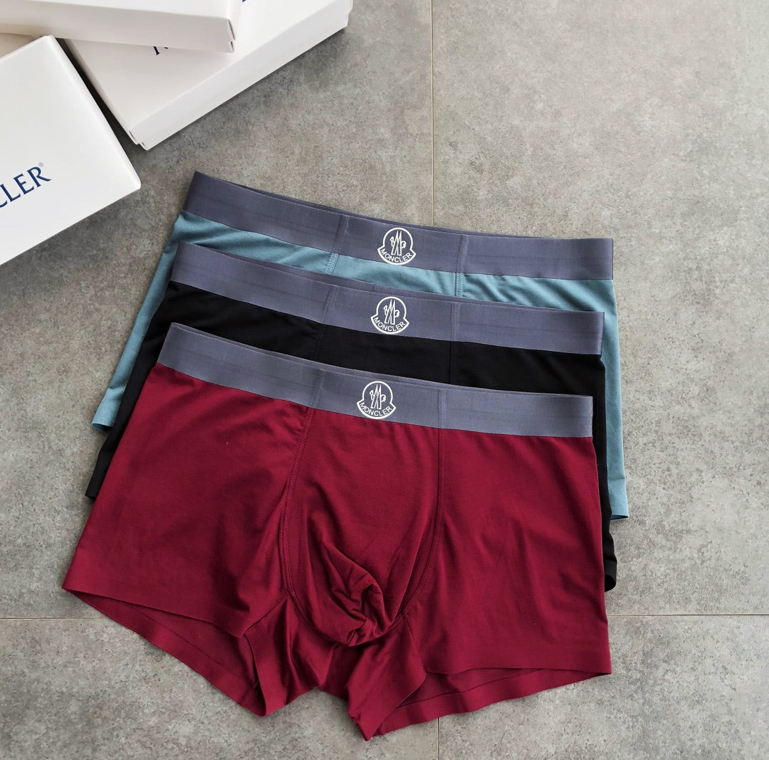 Moncler Small Round Emblems Men's Boxer Briefs - 3-Piece Box