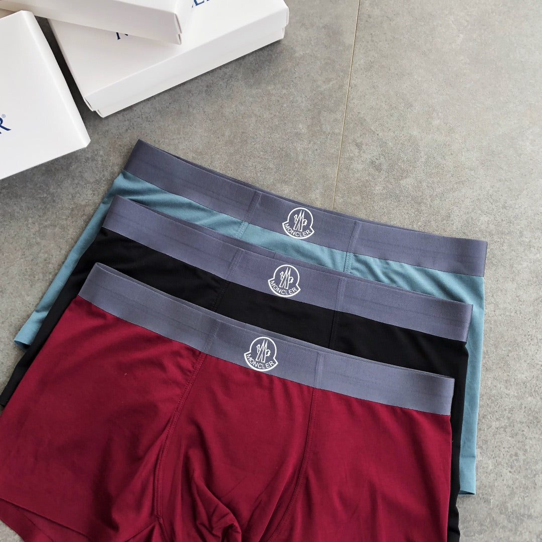 Moncler Small Round Emblems Men's Boxer Briefs - 3-Piece Box