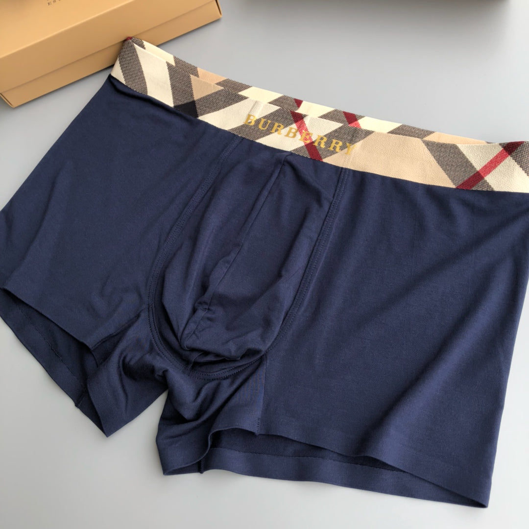 Burberry Check-Inspired Waistbands Men's Boxer Briefs - 3-Piece Box