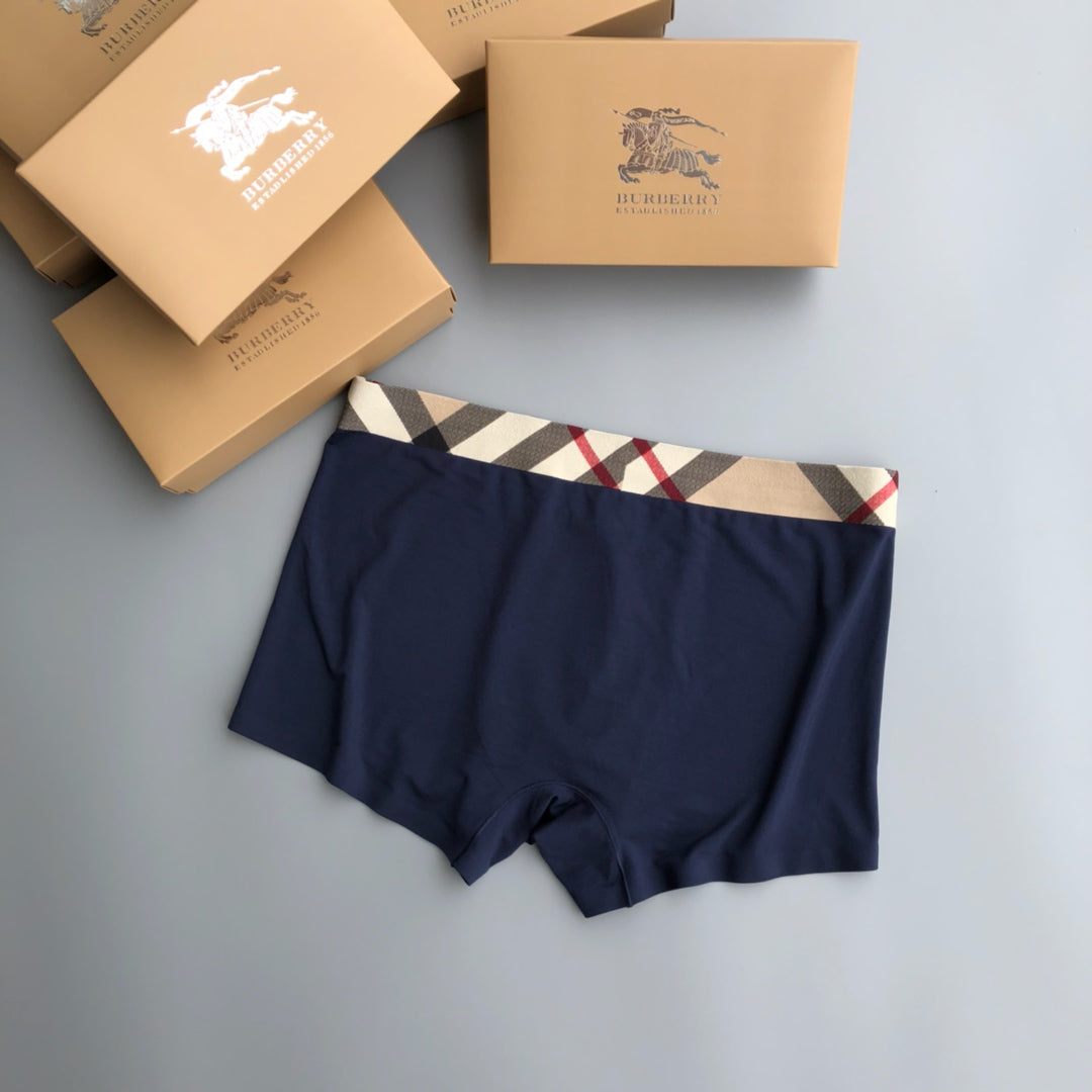 Burberry Visible Branded Waistband Or Emblem Details Men's Boxer Briefs - 3-Piece Box