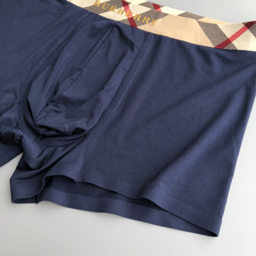 Burberry Visible Colour, Waistband And Emblem Details Men's Boxer Briefs - 3-Piece Box