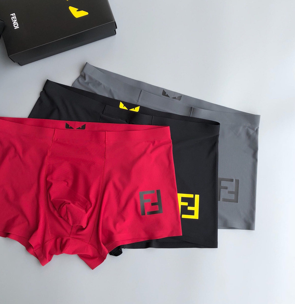 Fendi Monster-Eye Silky-Knit Boxer Briefs