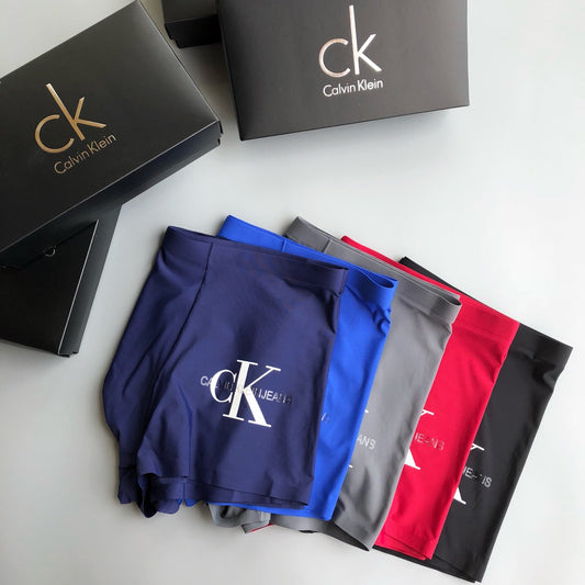 Calvin Klein Contrast Waistbands And Understated Front Branding Men's Boxer Briefs - 3-Piece Box