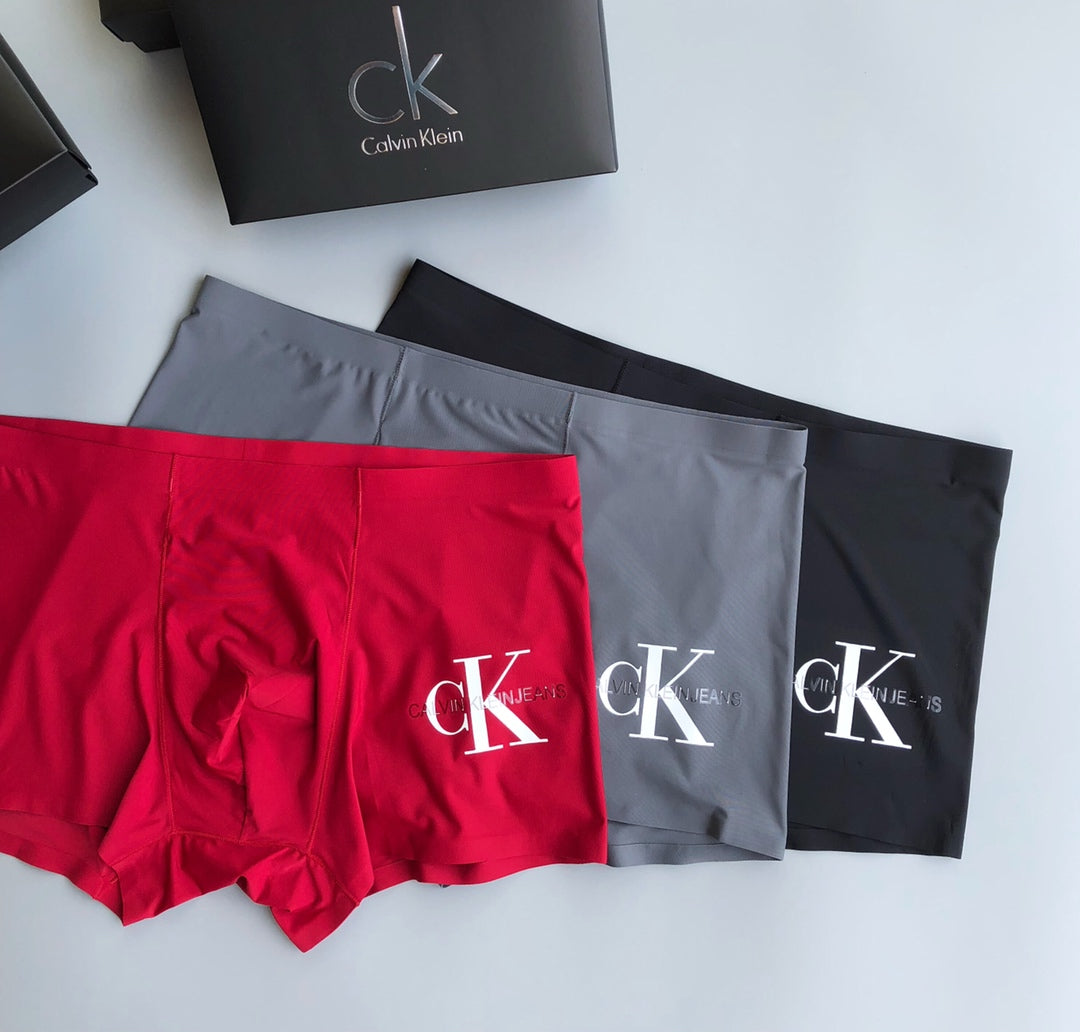 Unbranded Red and Grey Boxer Briefs 3-Piece Box Collection