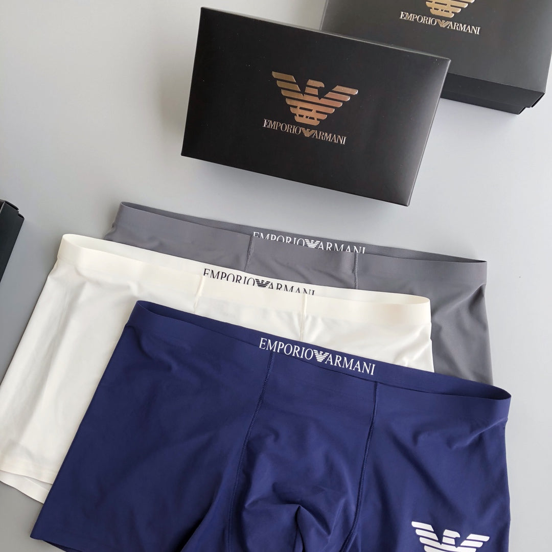 Armani Eagle Details Men's Boxer Briefs - 3-Piece Box