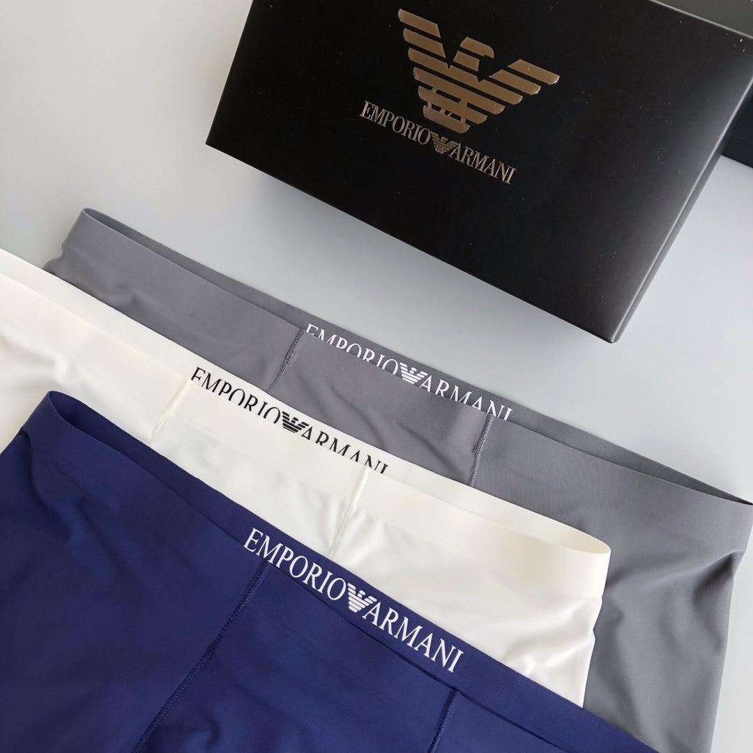 Armani Eagle Details Men's Boxer Briefs - 3-Piece Box