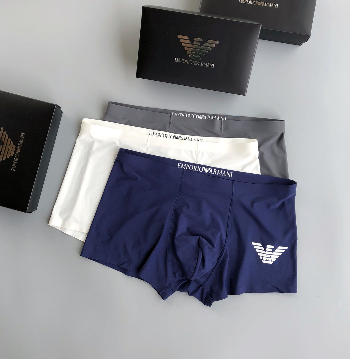 Armani Eagle Details Men's Boxer Briefs - 3-Piece Box