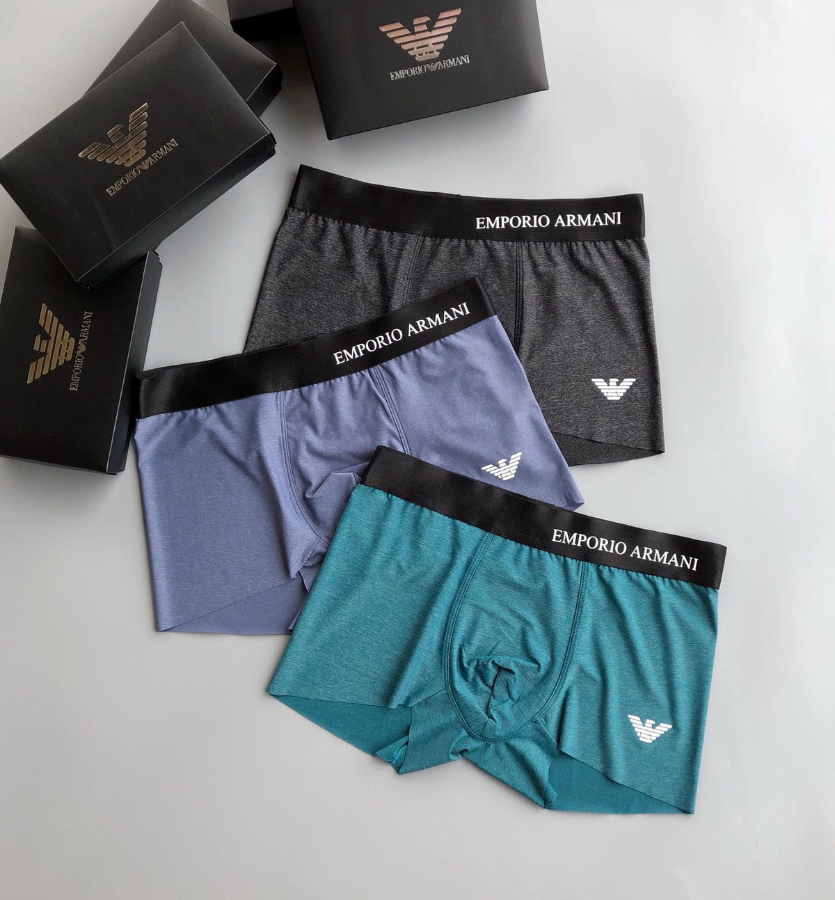Armani Ice-Silk Men's Boxer Briefs - 3-Piece Box