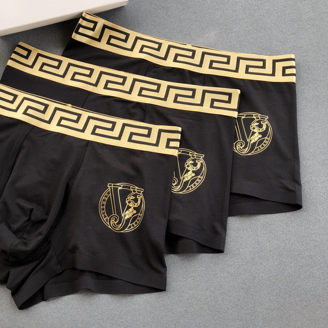 Versace Gold Roundel Boxer Briefs 3-Piece Box Collection