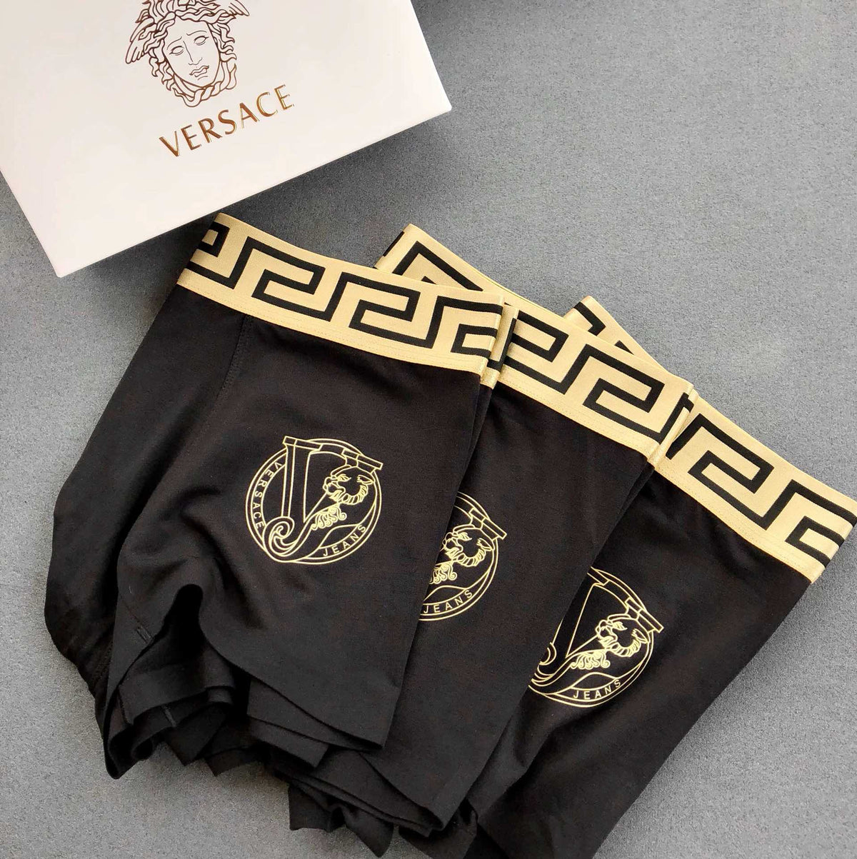 Versace Gold Roundel Boxer Briefs 3-Piece Box Collection