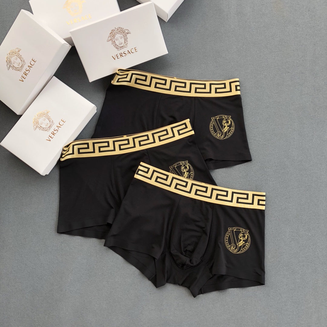 Versace Modal Breathable Seamless Men's Boxer Briefs – 3-Pack